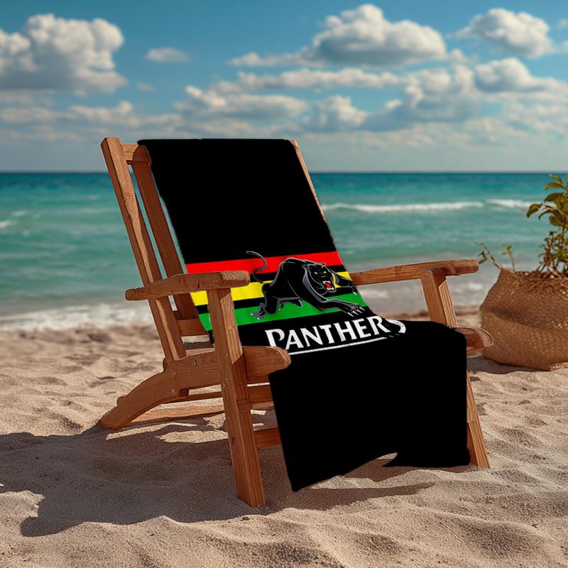 panthers Fashion Beach Towel: Ideal for Summer Adventures Soft, absorbent and quick drying suitable for swimming and bathing