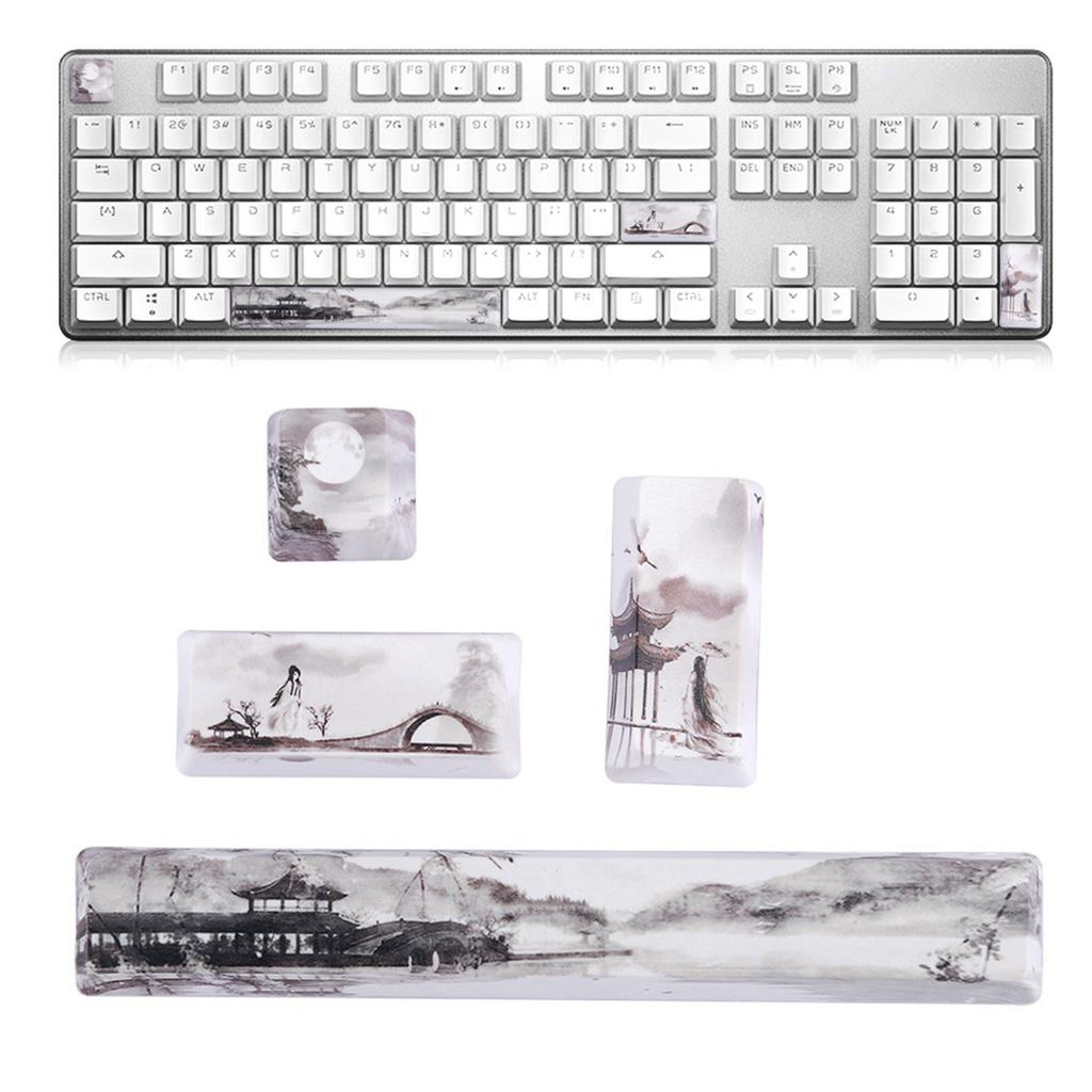 Пейзажный узор DIY колпачки для клавиш SpaceEScEnterNumpad Enter для механических клавиатур(Пейзаж