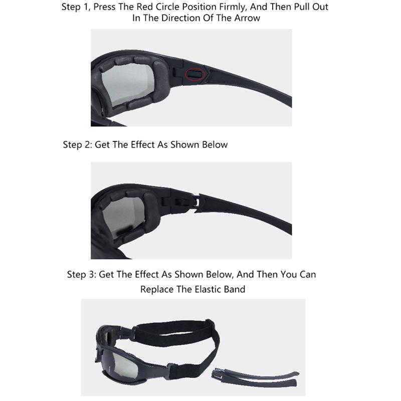 New 4 Lens Tactical Goggles - Polarized Windproof & Dustproof Safety Glasses Fit For Outdoor Sports (Climbing, Cycling, Fishing)