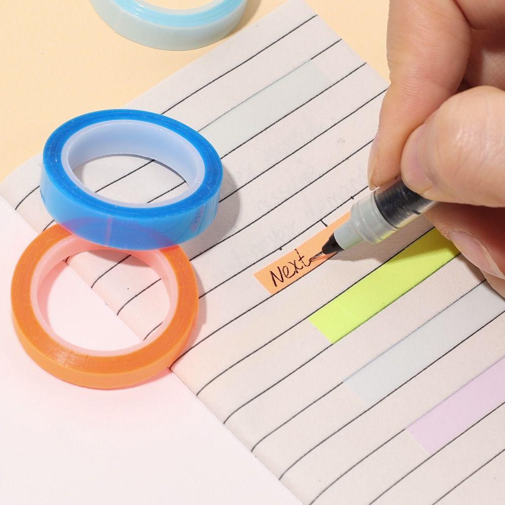 PET Fluorescent Index Tabs Transparent Label Stickers Highlighter Sticker DIY Scrapingbook