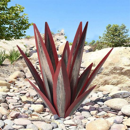 Большая текила деревенская скульптура металлическая текила растение садовая статуя открытый двор газон железная художественная фигурка для домашнего патио декор