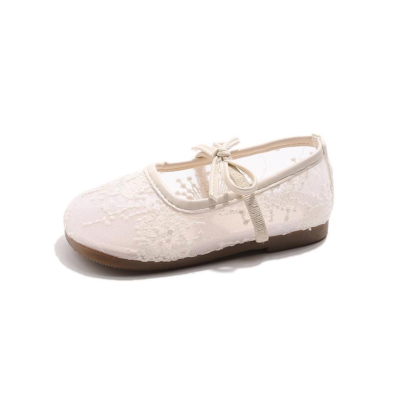 Детские балетки для девочки, кружевные туфли принцессы, детская студенческая обувь на мягкой подошве для детских вечеринок, выступлений