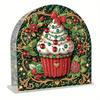 Double Sided Xmas Theme Diamond Painting Desktop Napkin Holder Acrylic Ornament Diamond Painting Desktop Napkin Rack Decoration