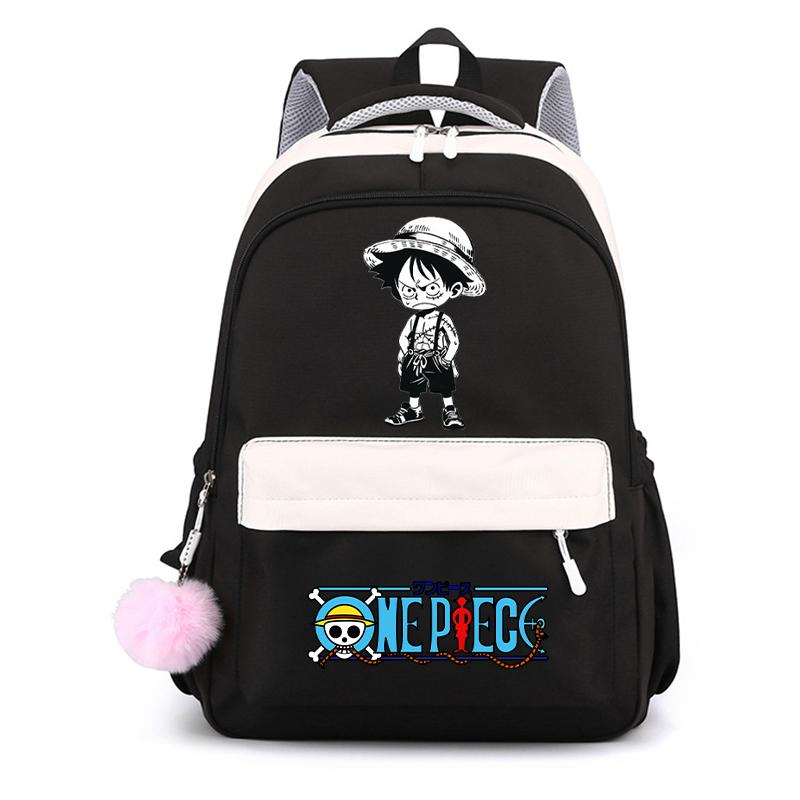 Аниме One Piece Классический Kawaii Рюкзак Милый Мягкий Рюкзак Печатный Мальчик Девочка Школьный Ранец Повседневный Портфель Для Мужчин Женщин Дорожная Сумка Для Отдыха Рюкзак Mochila