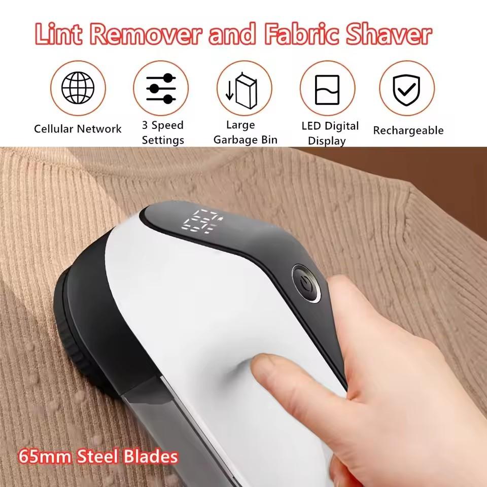 Xiaomi Lint Remover for Clothing LED Digital Electric Pellet Fluff Remover USB Rechargeable Fuzz Fabric Shaver for Clothes Couch