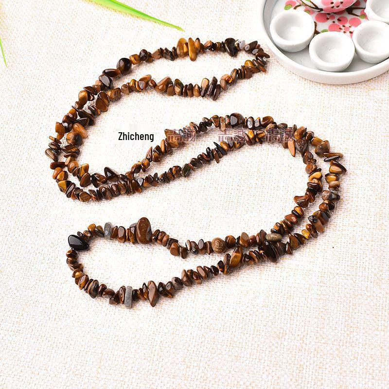 Натуральные разноцветные хрустальные бусины из крошки - Агат, Халцедон, Флюорит, Гранат