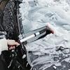 Телескопическая лопата для уборки снега со стекол и крыши автомобиля, простой в использовании многофункциональный инструмент для удаления льда и очистки снега