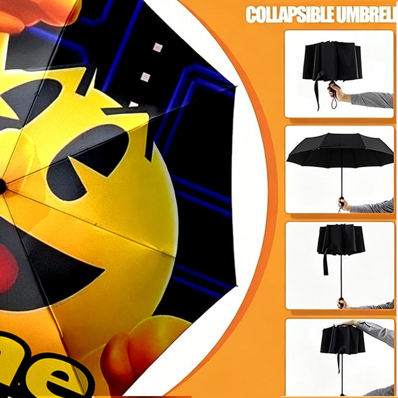 Custom Name Personalized PAC Print Umbrella, Auto Open Close, 8‑Rib Sturdy Frame, Commute Camping Hiking Use, Birthday Gift
