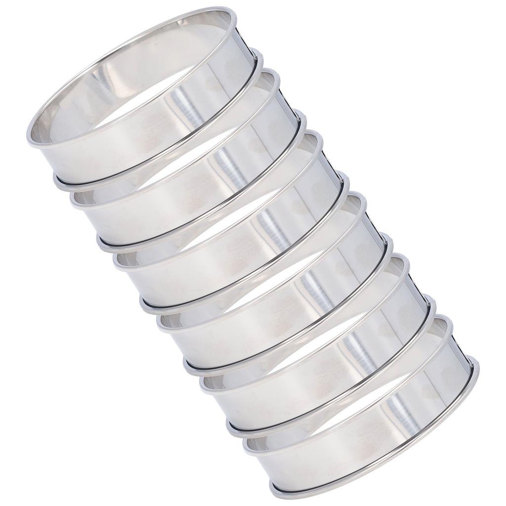 6 шт. Кольца для кексов, двойной объем, легко извлекаются из формы, самодельные английские кольца для кексов из нержавеющей стали для дома