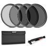 NEEWER 67mm ND Lens Filter Includes Lens Cleaning Filter and Accessory Kit for DSLR Cameras with 67mm Lenses Kit ND2, ND4, ND8, ND16, Pen, Pouch,