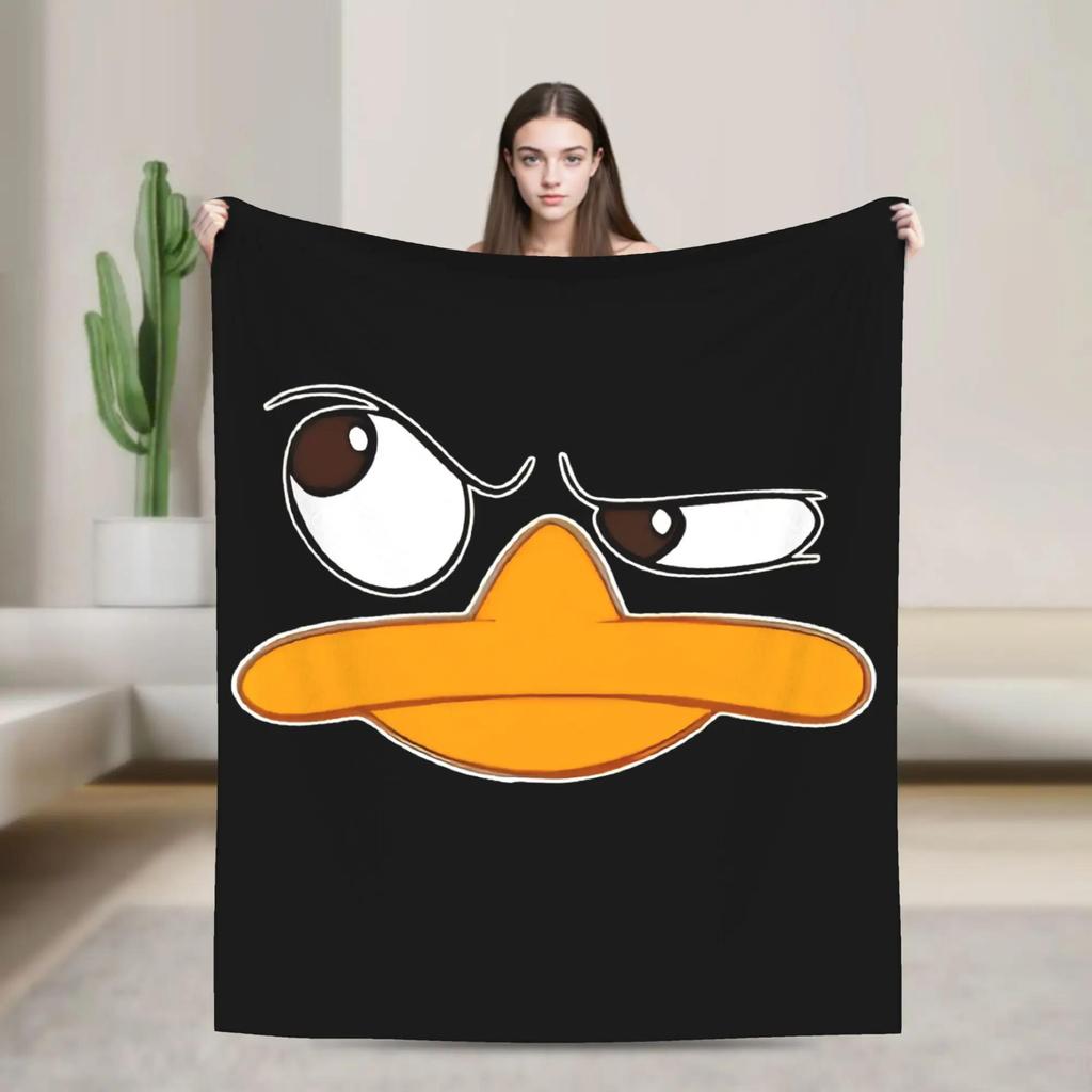 Perry the Platypus Halloween Blanket Soft Winter Bedding Throw for Student Room Sofa Bed Cover Fashionable Durable Bedspread