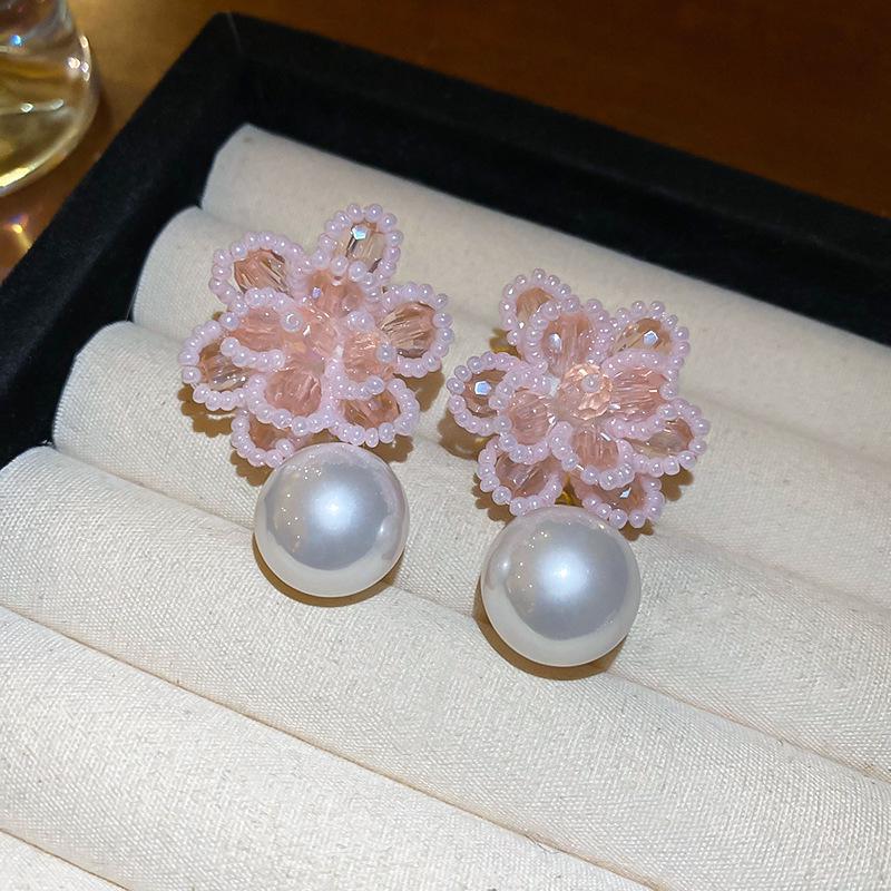 Серьги-кисточки из циркона и жемчуга «Серебряная игла» - Элегантный ретро-дизайн для женщин