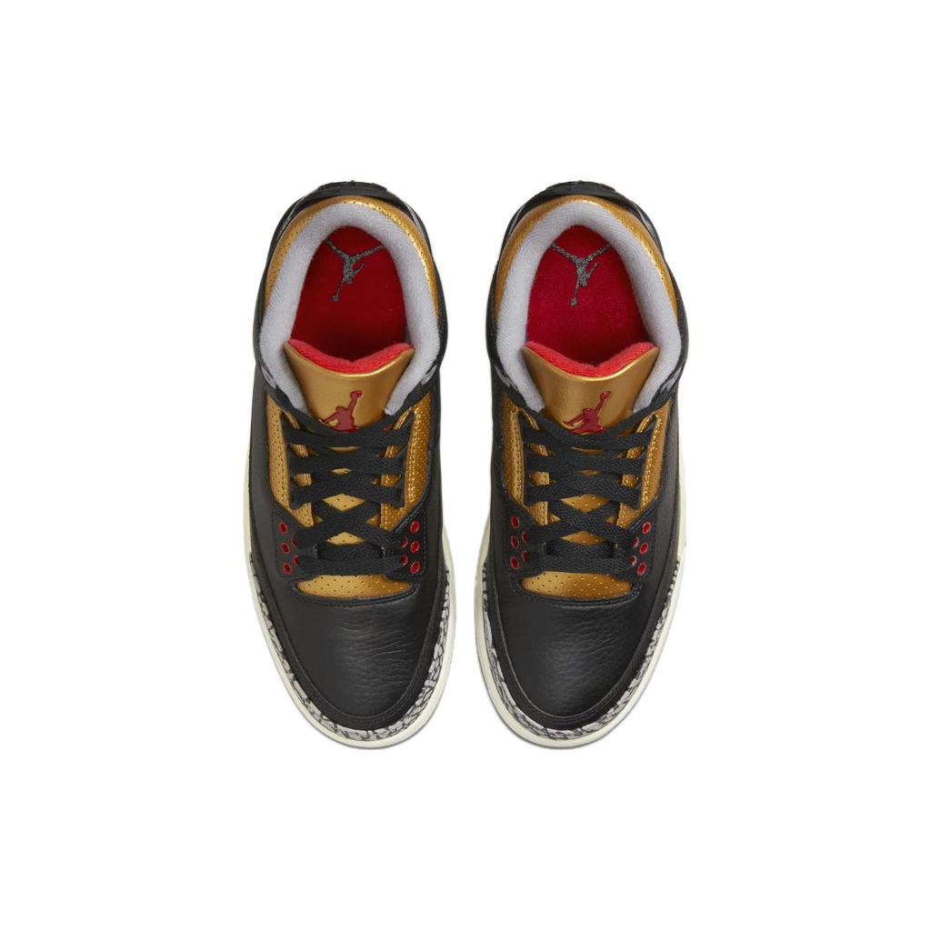 New JORDAN 3 Retro Black Cement Gold Women's CK9246-067