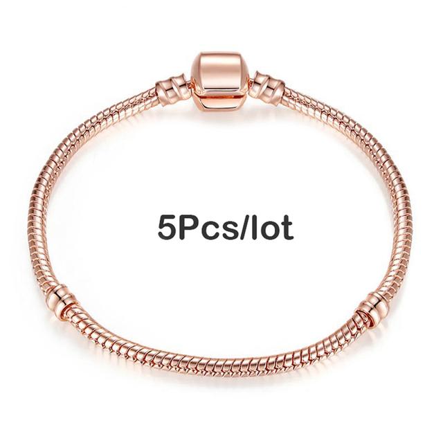 5pcs /Lot Sale Popular Charm Bracelets Diy Elegant Leather Chain Charms Bracelets Bangles For Women Jewelry Gift
