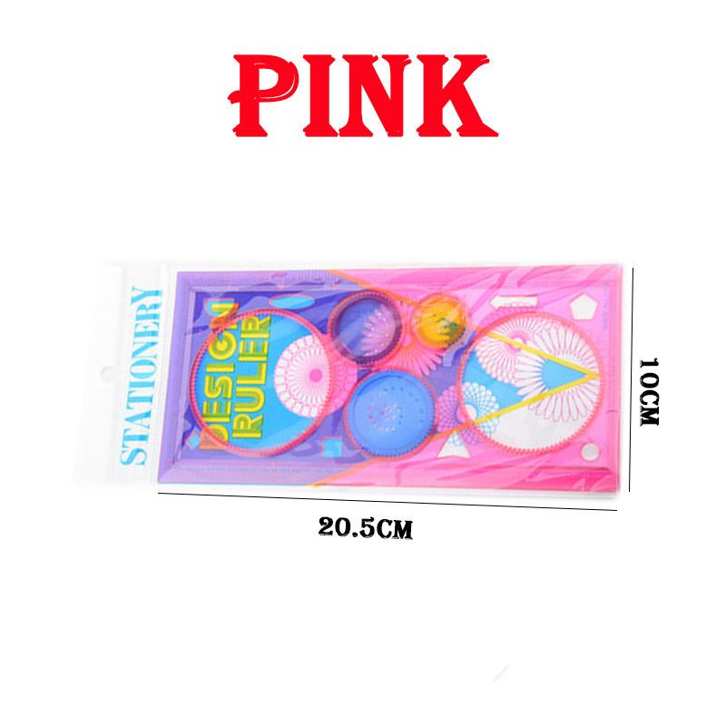 Набор трафаретов для рисования с геометрическим спирографом, шаблон для рисования, художественные поделки, креативные детские развивающие игрушки, линейка разнообразных цветов