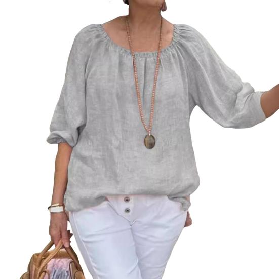 Женские топы с круглым вырезом и коротким рукавом, свободный крой, повседневные топы, однотонные, дышащие, легкие футболки