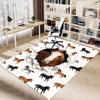 1PC Horse Print Non-Slip Floor Carpet Compatible for Office&Living Room&Bedroom&Dining room - Flat- Soft & Pattern, Vibrant Colors-W276