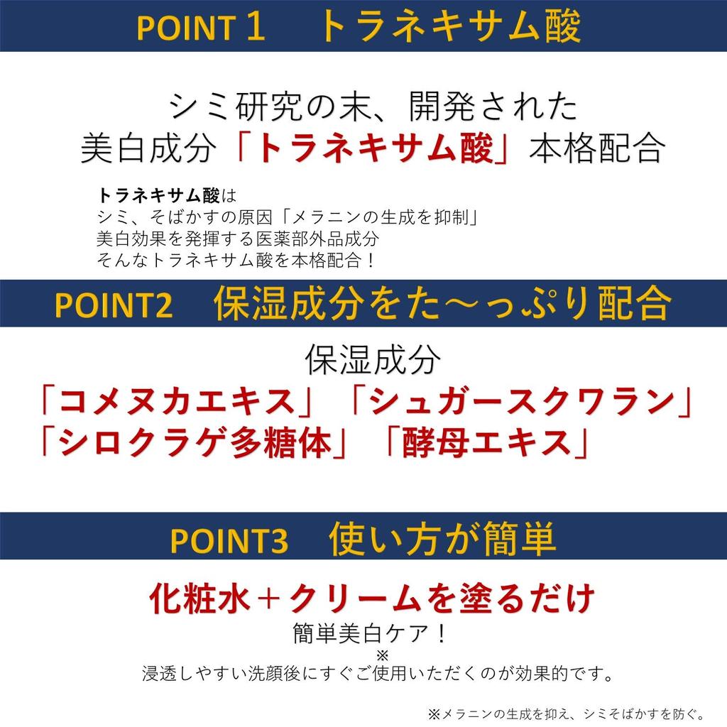 Medicated Reproskin RICH Moisture Lotion 100mL Cream 50g Set for Adult Acne Caused by Dryness For People Over 35 Years Old Contains Tranexamic Acid