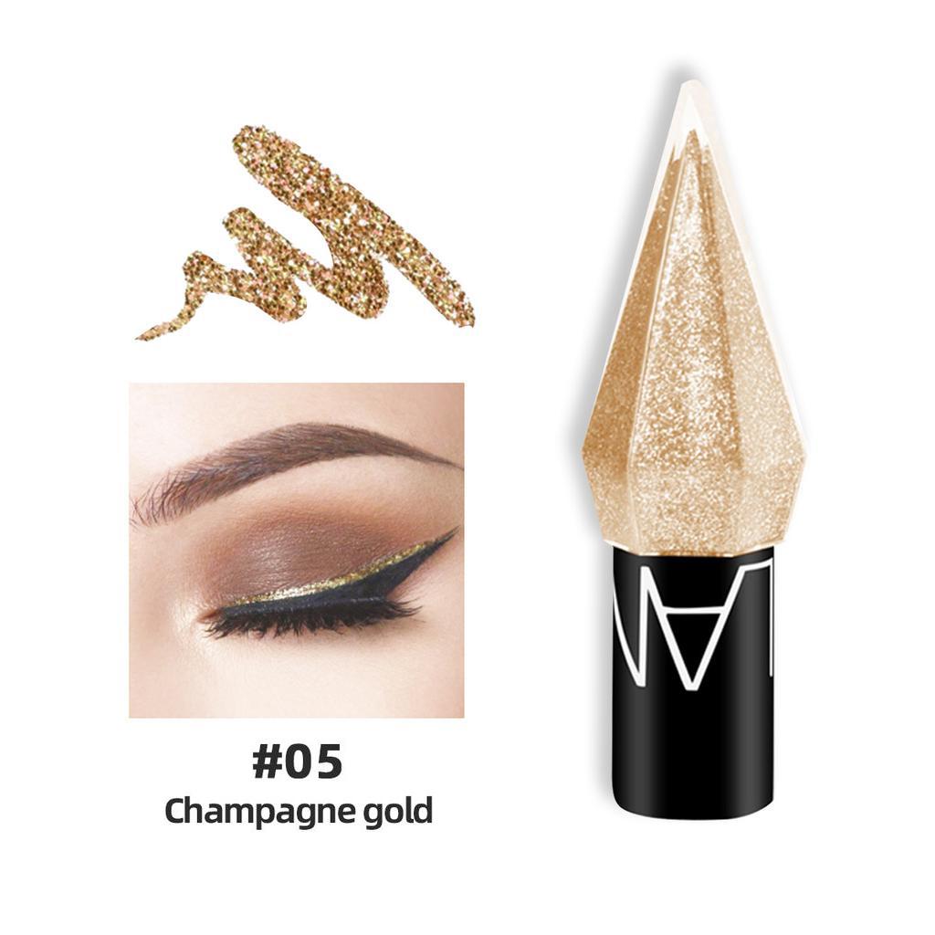 Diamond Shiny Eye Liners Eyeshadow Waterproof Silver Rose Gold Color Glitter Sequins Eyeliner Eye Shadow Makeup Beauty Cosmetics