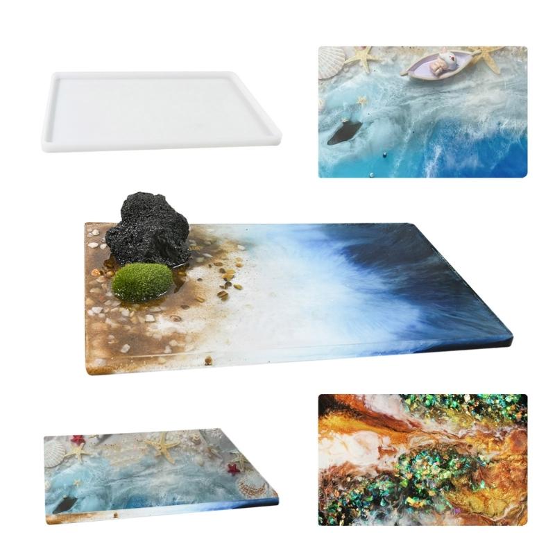 Большая прямоугольная силиконовая форма Формы для смолы Формы для поделок из глины Уникальные формы для DIY-украшений Силиконовый материал для поделок