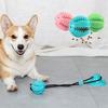 Interactive Dog Chew Toy with Suction Cup Puppy Training Treats Food Dispensing Toothbrush Pet Teeth Cleaning Rope Toys for Dogs