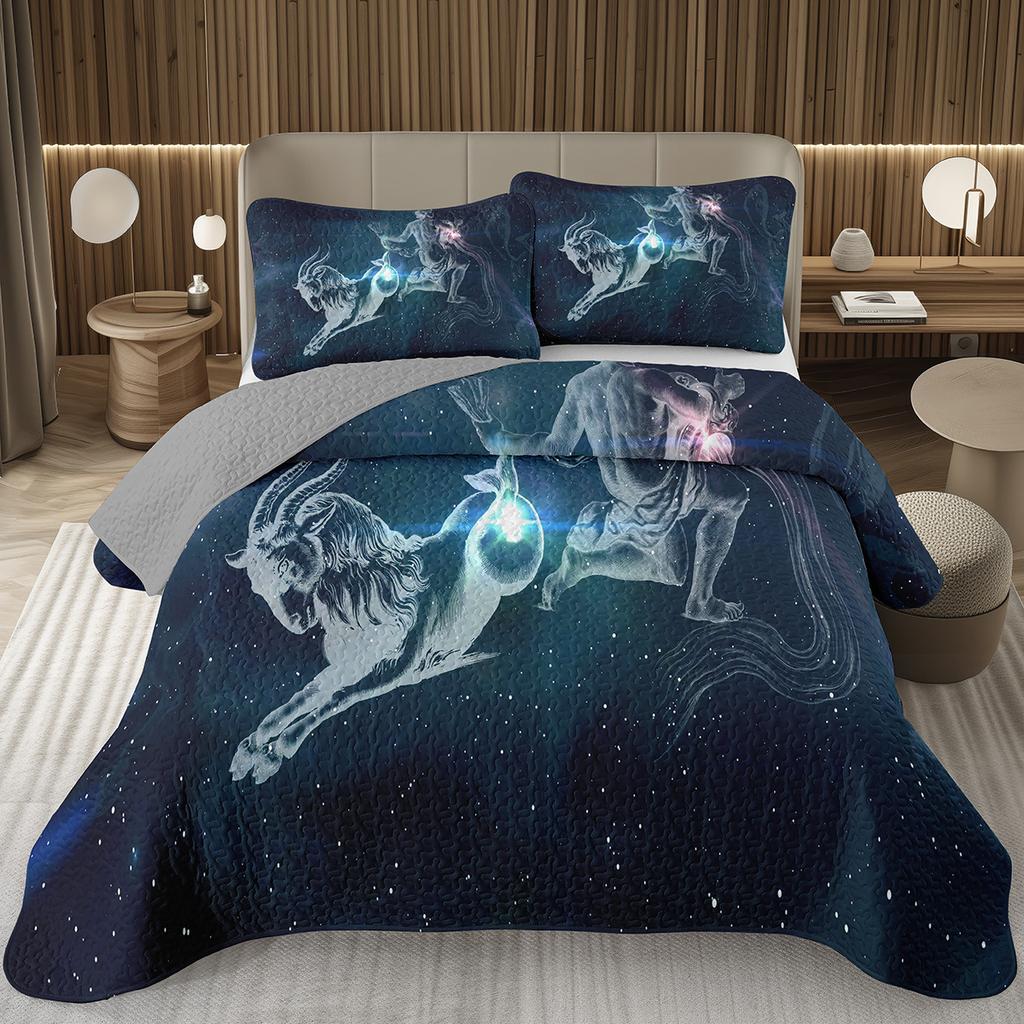 Покрывала 12 Знаков Зодиака Астрология Зодиак Покрывало Бохо Экзотический Комплект Постельного Белья Твин Кинг Двустороннее Серое Стеганое Покрывало