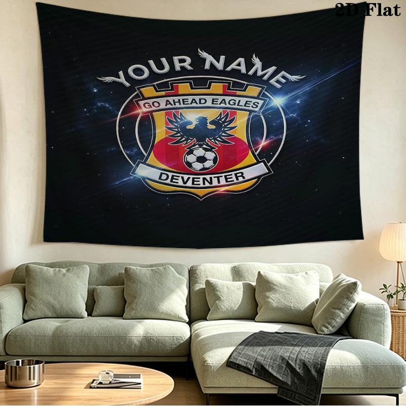 Custom Name Go Ahead Eagles2 Printed Tapestry – Wall Hanging for Bedrooms, Dorms, and Home Decor