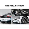 1/24 BMW I8 Supercar Alloy Car Diecasts & Toy Vehicles Car Model Sound and Light Pull Back Car Toys for Kids Gifts
