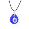 Set of 4 Turkish Evil Blue Eyes Bracelet Glazed Pendant Palm Volcanic Stone Bead Bracelet