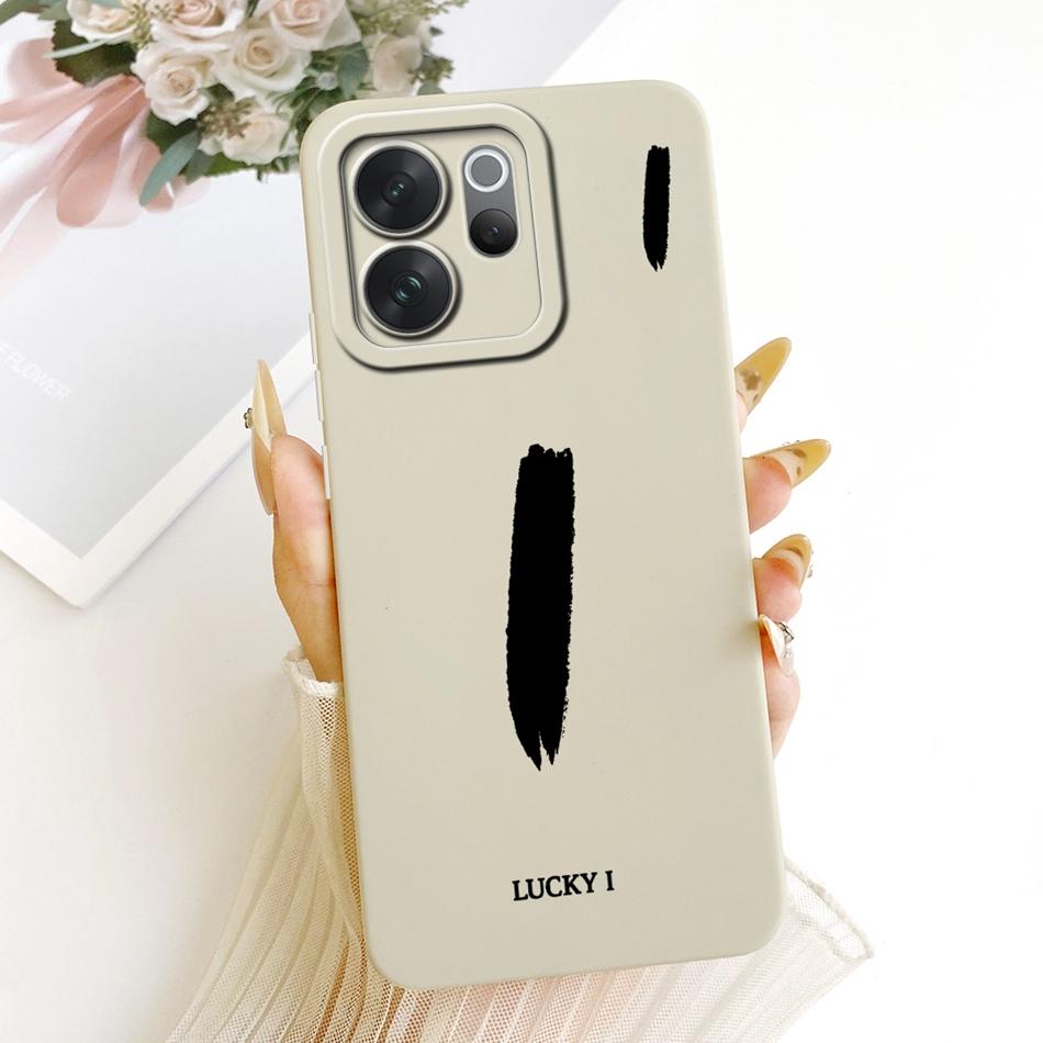 For Vivo V70 / V70 Elite 2026 Lucky Initial Letter Phone Case For Vivo V 70 V70Elite 5G V2538 V2548 Soft Silicone Cases Bumpers