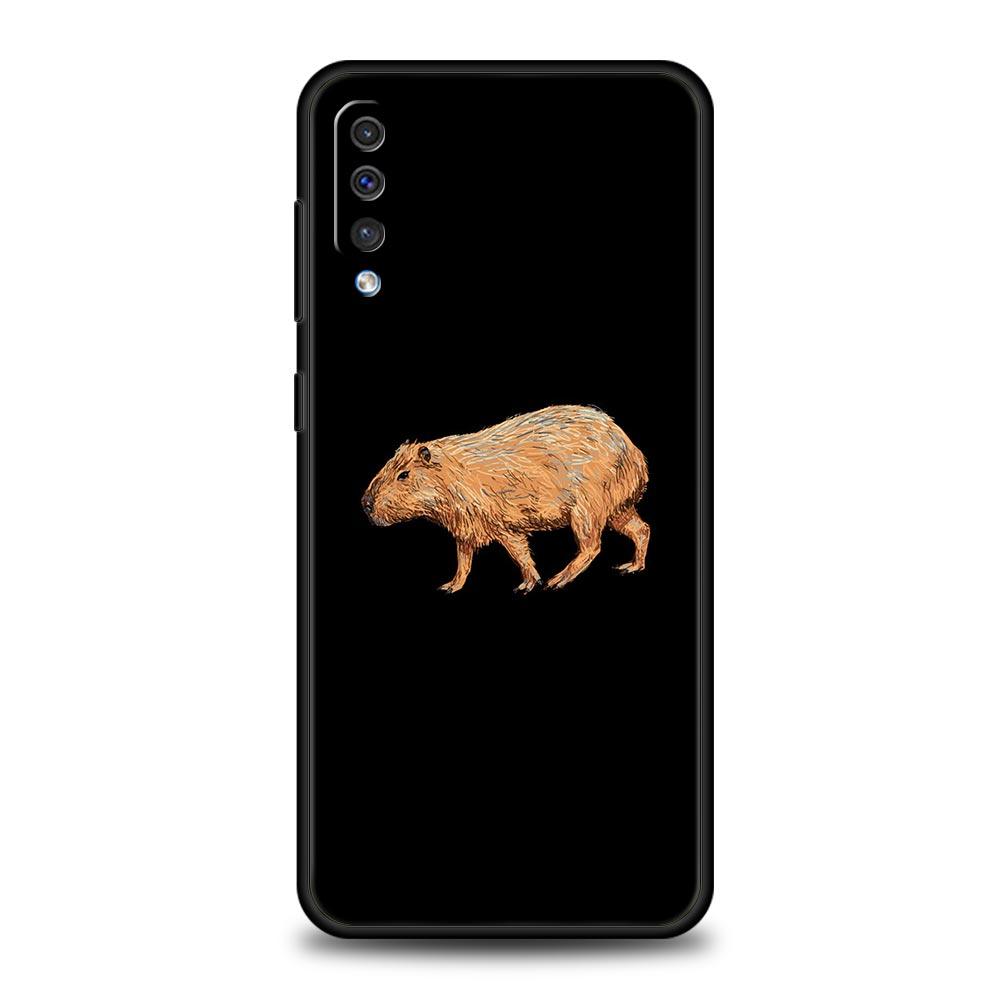 Cute Cartoon Capybara Phone Case For Samsung Galaxy A52 A14 A50 A70 A30 A40 A20S A20E A02S A12 A22 A34 A42 A32 5G A54 A04s Cover