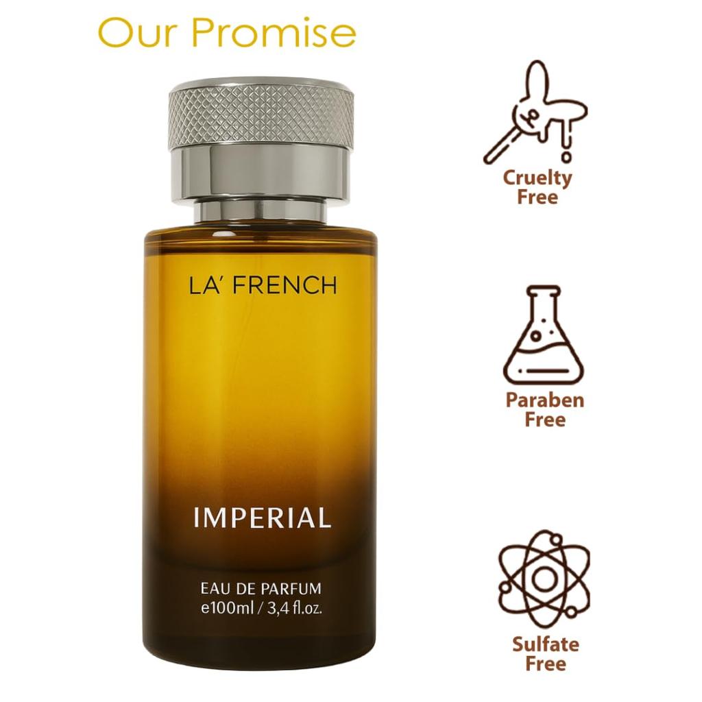 La French Imperial Парфюмерная вода – 100 мл | Стойкий унисекс парфюм для мужчин и женщин | Роскошный смелый аромат | Идеально подходит для всех случаев |