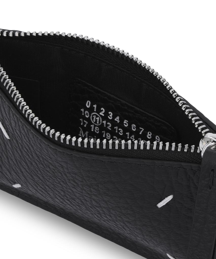 Maison Margiela Stitch Zipper Card Holder - Black / S56Ui0143P4455T8013