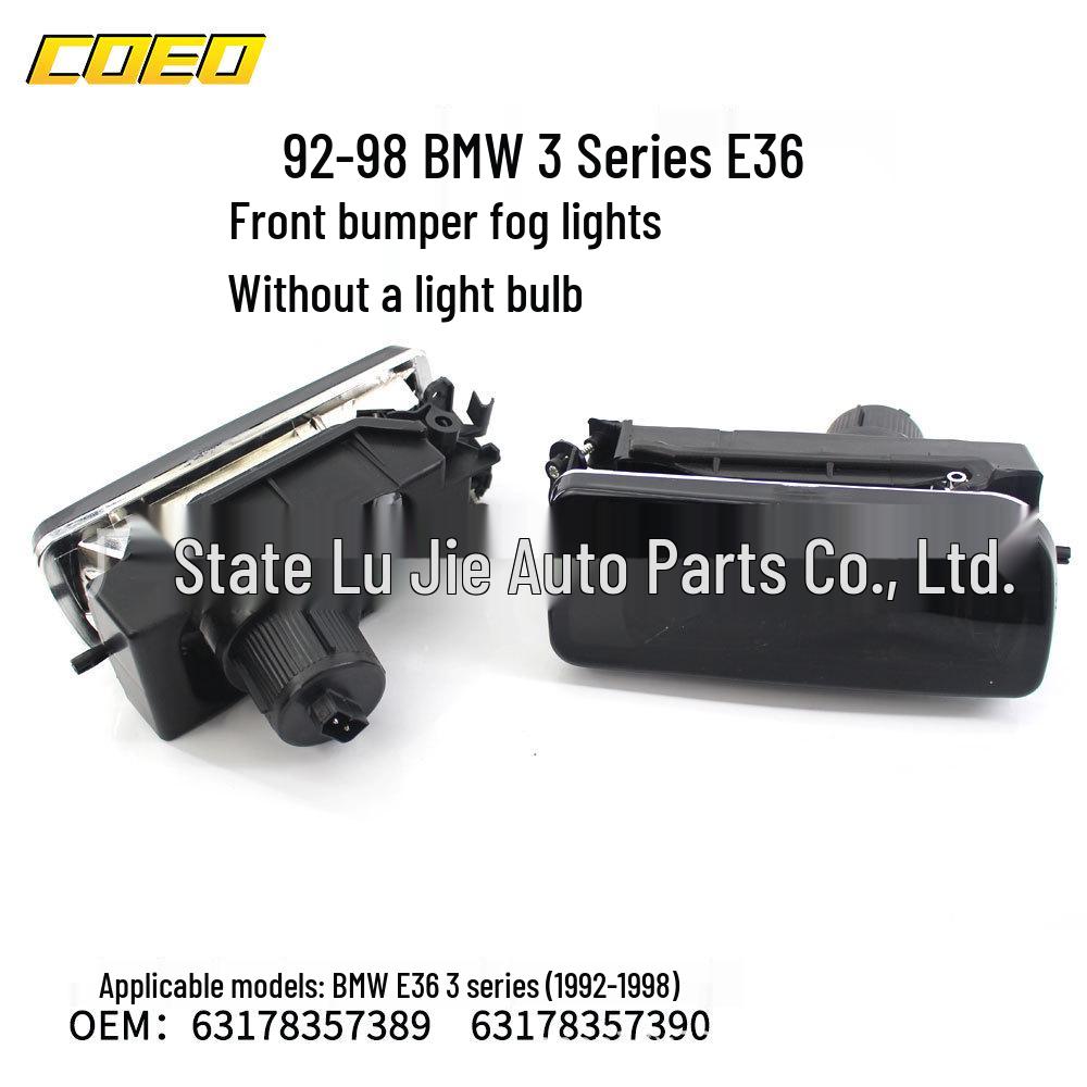 Светло-серый противотуманный бампер для BMW E36 (1992-1998 гг.) - Номера деталей 63178357389, 53178357390