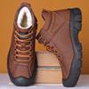 Autumn and Winter High Top Men's Casual Shoes, Thick Soled Cotton Shoes with Plush Insulation, Men's Snow Boots