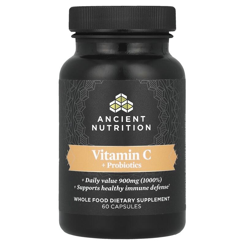 Vitamin C + Probiotics, 60 Capsules