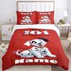 Custom Dalmatian Pile Bedding 3 Piece Set HD Print Duvet Cover Pillowcases for Teens Adult Bedroom Decoration