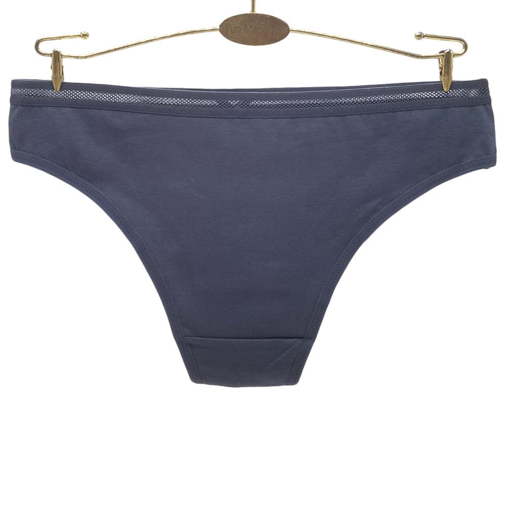 Cotton Underwear Women Sexy Briefs Knickers Ladies Panties Solid Color Low Rise Lingerie 6 Pcs/lot