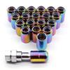 DEFT M12x1.5 Racing Wheel Lug Nuts 20 Pcs Racing Car Steel Wheel Extended Nuts Stainless Steel Car Wheel Rims Lug Nuts