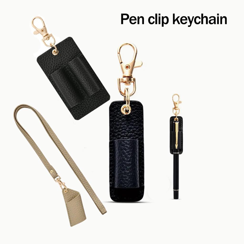 1pc Pen Clip Portable Keychain Mini Pen Holder Office Pen Organizer Portable Signing Pen Neck Strap Pen Holder Pen Clip Keychain