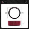 Washable High‑Flow Round Air Filter Element For 14"Air Filter Kit 2"/3"/4"/5" Height Reble Car Mod Intake Cleaner Replacement