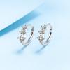 S925 Silver Moissanite Earrings, Small Fresh Sterling Silver Earrings for Women, Small Ear Jewelry, Gifts for Girlfriends and Best Friends
