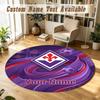 Round Rug Custom NameFiorentina FC Pattern Non Slip Carpet Home Floor Decor