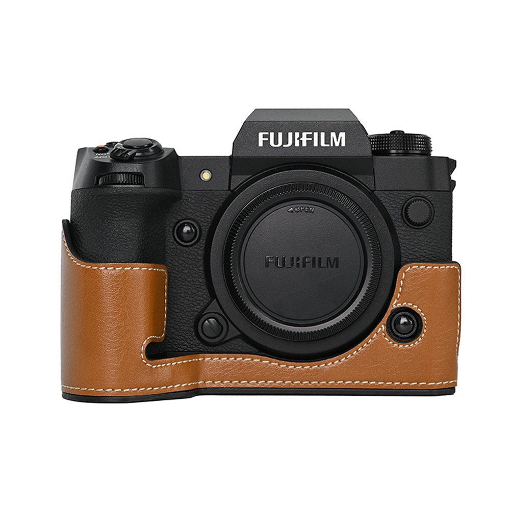 Получехол из искусственной кожи для камеры Fujifilm XH2 XH2S Fuji X-H2 X-H2S, защитная крышка с нижним открытием