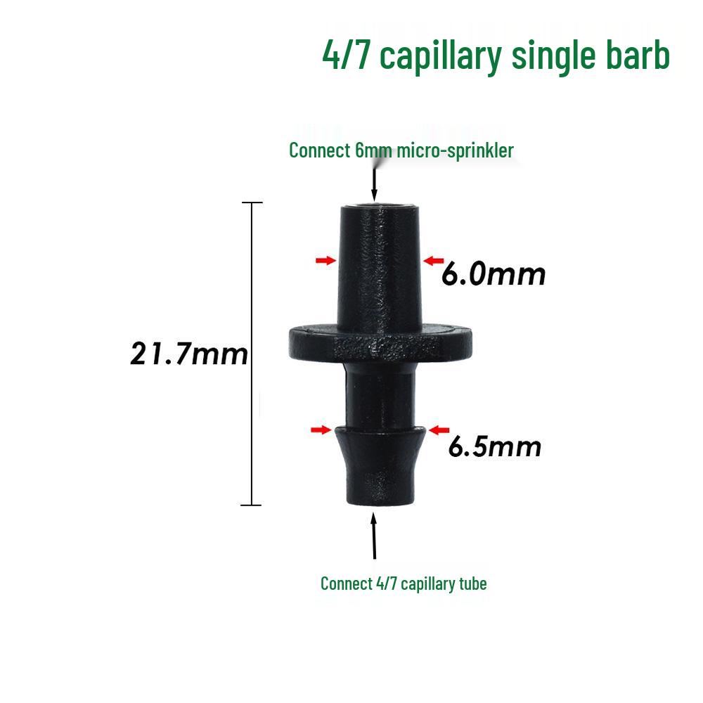 Capillary Connector & Support for Drip Irrigation Sprinkler - PE Pipe PVC Double/Single Hook Emitter Plug Accessory