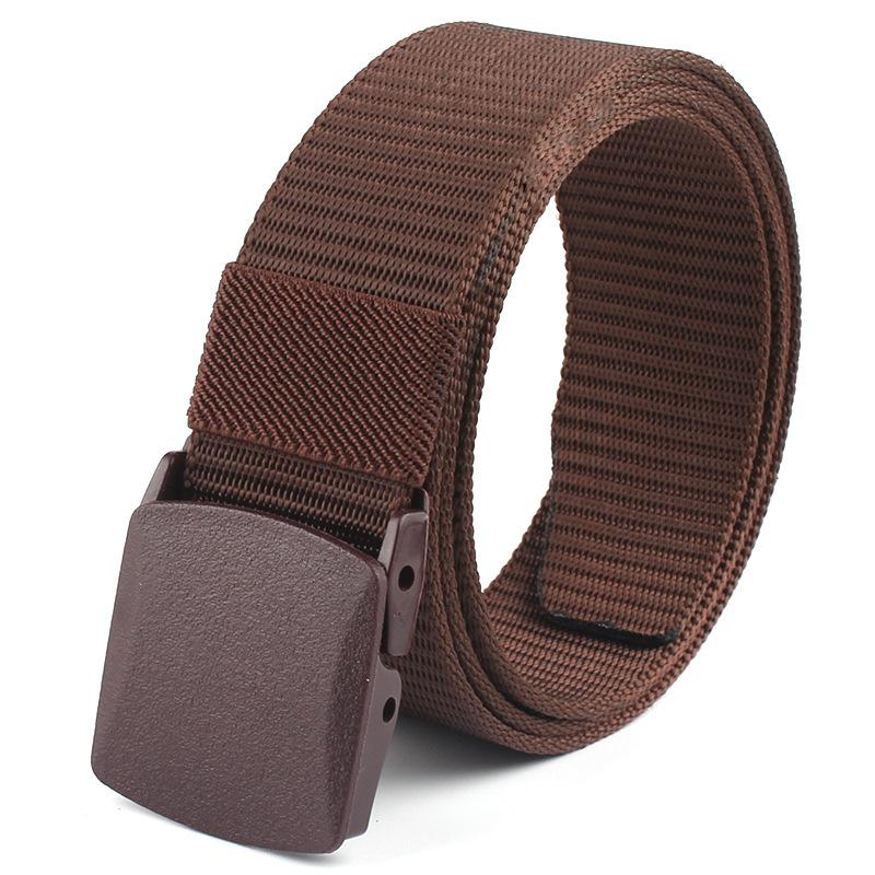 Men's Tactical Nylon Canvas Casual Belt Outdoor Training Electronic Security Check Iron-Free Tactics