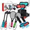 Switch Sports Accessories Bundle10 In 1 Family Accessories Kit for Sports Games 2022: Soccer Leg Straps, Mario Golf Clubs, Just Dance Wrist Bands