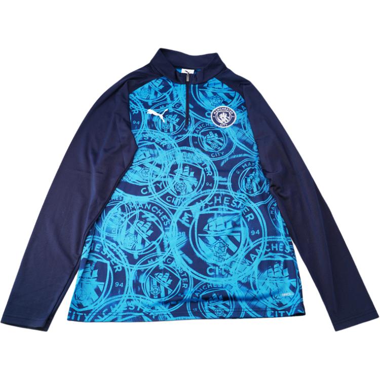 Puma Мужская толстовка с длинным рукавом и молнией на половину воротника Manchester City Football 785781-04