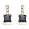 [N6913] - Gold Plated 'Sissi' Black Gold Earrings - 12x6 Mm
