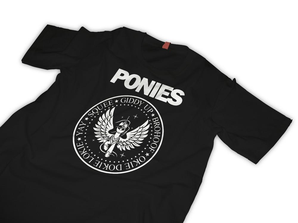 Футболка My little Pony, дизайн в стиле Ramones